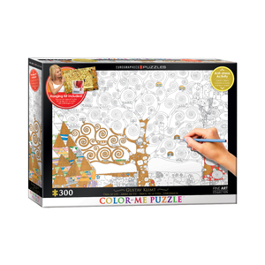 EuroPuzzles Color-Me Puzzle - Gustav Klimt's Tree Of Life: 300 Pcs