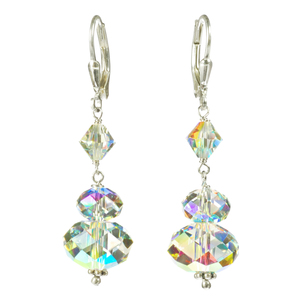 Lita Sterling Silver Swarovski Crystal Rondelle Earrings