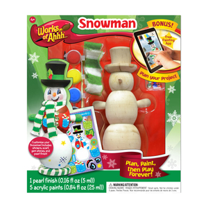 MASTERPIECES Works of Ahhh... Wood Painting Kit - Winter Snowman