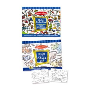 Melissa & Doug Boys Coloring / Sticker Pad Bundle