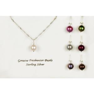 Lita Sterling Silver 7pcs Interchangeable Freshwater Pearl Pendants On Chain