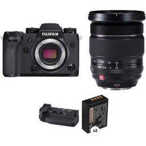 X-H1 Mirrorless Digital Camera with 16-55mm Lens and Battery Grip Kit