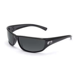 Python Shiny Black Sunglasses w/Polarized TNS Lenses