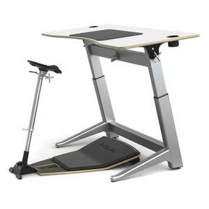 Locus Bundle with Glacier White Desk/Seat, and Anti-Fatigue Mat (30 x 60")