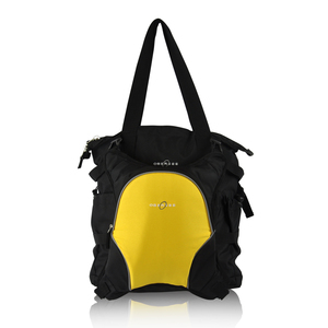 Obersee Innsbruck Diaper Bag Tote with Detachable Cooler - Black / Yellow