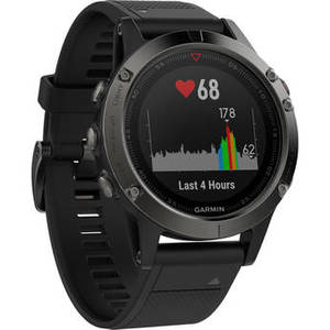 fenix 5 Multi-Sport Training GPS Watch (Slate Gray, Black Band)