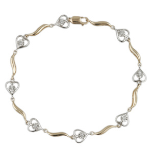 10KT TT BRACELET 0.07 CTS