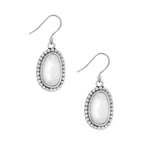 Silver-Tone Pearl Drop Earrings