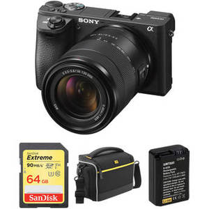Alpha a6500 Mirrorless Digital Camera with 18-135mm Lens and Accessories Kit