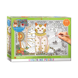 EuroPuzzles Color-Me Puzzle - Magical Cat: 500 Pcs
