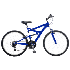 Cycle Force Group Dual Suspension Mountain Bike, 26 inch wheels, 18 inch frame, Men's Bike, Blue
