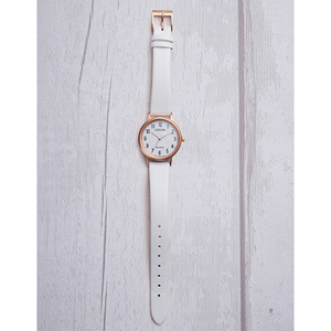 Ladies Chandler Eco-Drive White Leather Strap Watch White Dial