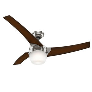 Eurus 54" Contemporary Ceiling Fan Brushed Nickel