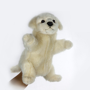 hansa White Puppy Hand Puppet