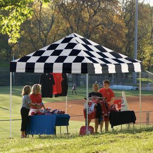 ShelterLogic Pop-Up 10’ x 10’ Open Top Pro Canopy - Checkered Flag