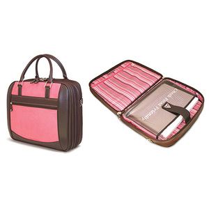 Mobile Edge For Her ScanFast Element Briefcase Pink Suede