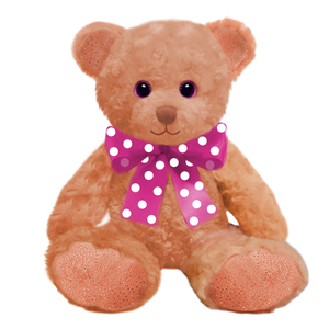 First and Main 10 Inch Peach Sorbet Bear