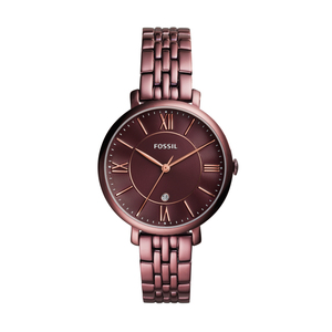 Ladies Jacqueline Red Wine Stainless Steel Watch Red Wine Dial