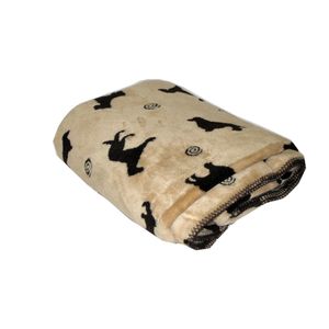 Carolina Pet Company Large Plush Embossed Tossed Dog Throw - Beige