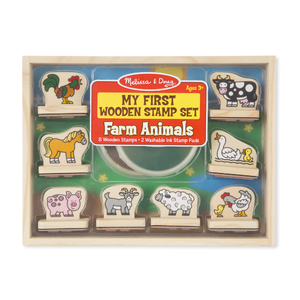 Melissa & Doug My First Wooden Stamp Set - Animals