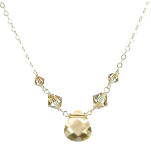 Sterling Silver Chain and Swarovski Elements Necklace