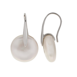 PearLustre by Imperial Sterling Silver FW Coin Pearl Earrings