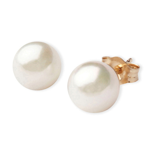 Pearl Earrings 6mm - White