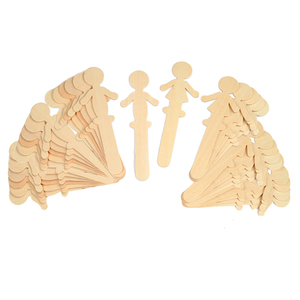 Creativity Street People Shaped Wood Craft Sticks, 6 Packs of 36