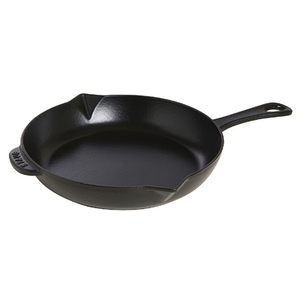 Cast Iron 12" Fry Pan Matte Black