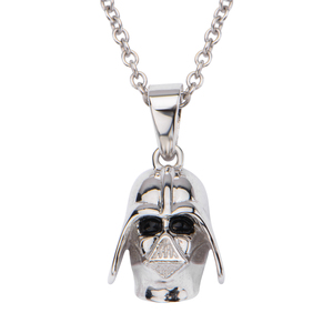 Star Wars Women's 925 Sterling Silver Darth Vader Pendant, 18"