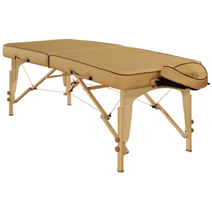 MT Massage  30" Full Size Lotus Portable Massage Table Package Reiki End Panels, Shiatsu Cable Release, Big Top (Beige)