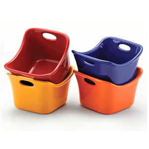 Rachael Ray Stoneware 10oz Square Ramekins Set of 4