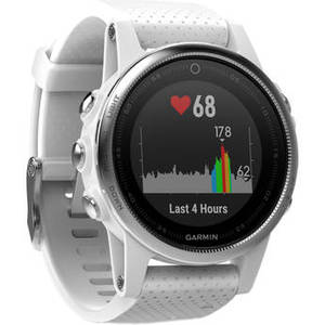 fenix 5S Multi-Sport Training GPS Watch (White, Carrara White Band)