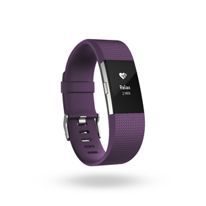 Charge 2 Heart Rate + Fitness Wristband Plum/Silver - Small