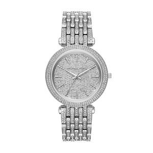 Ladies Darci Silver-Tone Crystal Embellised Watch Crystal Paved Dial