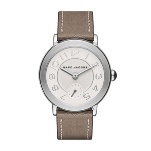 Ladies Riley Cement Leather Strap Watch White Dial