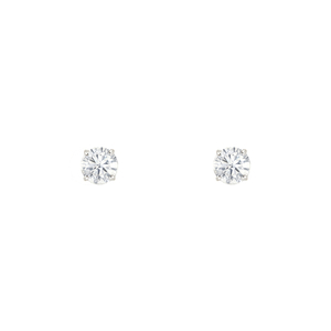 14k White Gold 1/4 cttw Round Diamond Studs