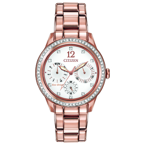 Womens Silhouette Diamond Eco-Drive Watch White Dial