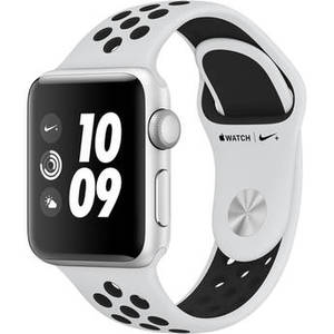 Watch Nike+ Series 3 38mm Smartwatch (GPS Only, Silver Aluminum Case, Pure Platinum/Black Nike Sport Band Band)