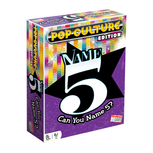 Name Five Pop Culture Edition Board Game Ages 12+ Years