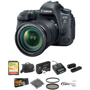 EOS 6D Mark II DSLR Camera with 24-105mm f/3.5-5.6 Lens Deluxe Kit