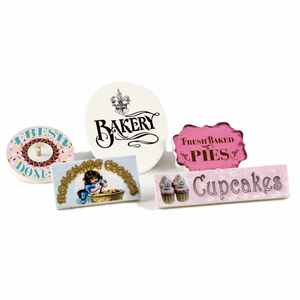 The Queen's Treasures American Bakery Shoppe Signs used with Interchangeable Shoppe Counter. 5 Bake Shop Signs. Accessories for 18 inch Girl Dolls