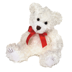 First and Main 6-Inch Scraggles White Teddy Bear