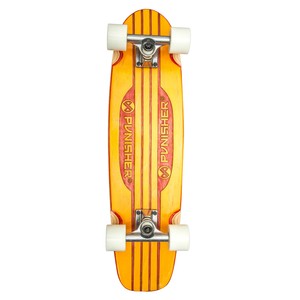 Punisher Skateboards  Special Edition Engraved 28&quot; Longboard Skateboard  Orange