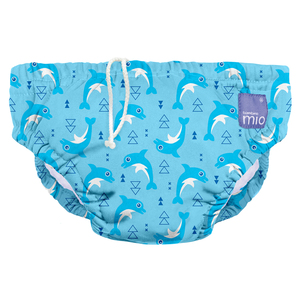 Bambino Mio Reusable Swim Diaper, Dolphin, Small (0- 6 Months)