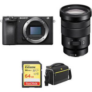 Alpha a6500 Mirrorless Digital Camera with 18-105mm Lens and Accessory Kit