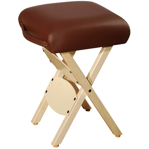 MT Massage  Wooden Handy/Folding Massage Stool Chocolate