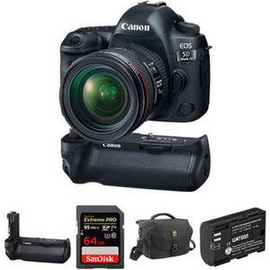 EOS 5D Mark IV DSLR Camera with 24-70mm f/4L Lens and Accessory Kit