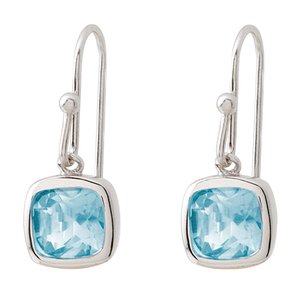 Blue Topaz Earrings w/ French Wires