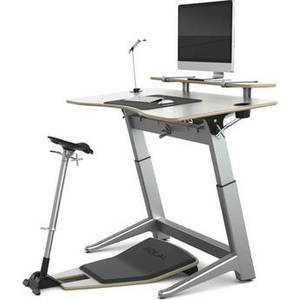 Locus Bundle Pro with Glacier White Desk/Seat, Anti-Fatigue Mat & Accessories (30 x 60")